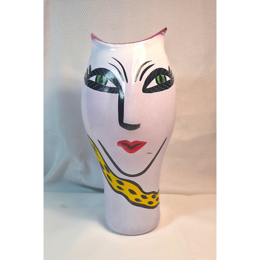 Kosta Boda Ulrica Hydman-Vallien Art Glass Vase "Madonna" Signed